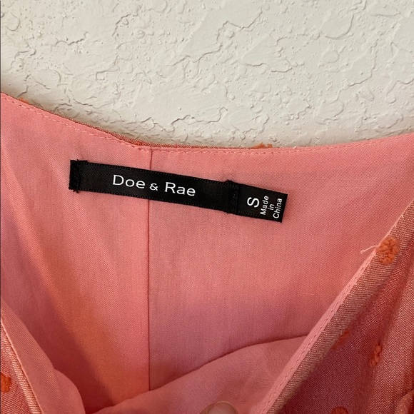 Pink Swiss Dot Ruffle Tiered Mini Dress, Boho Cottagecore Summer Dress Size S - Picture 5 of 8